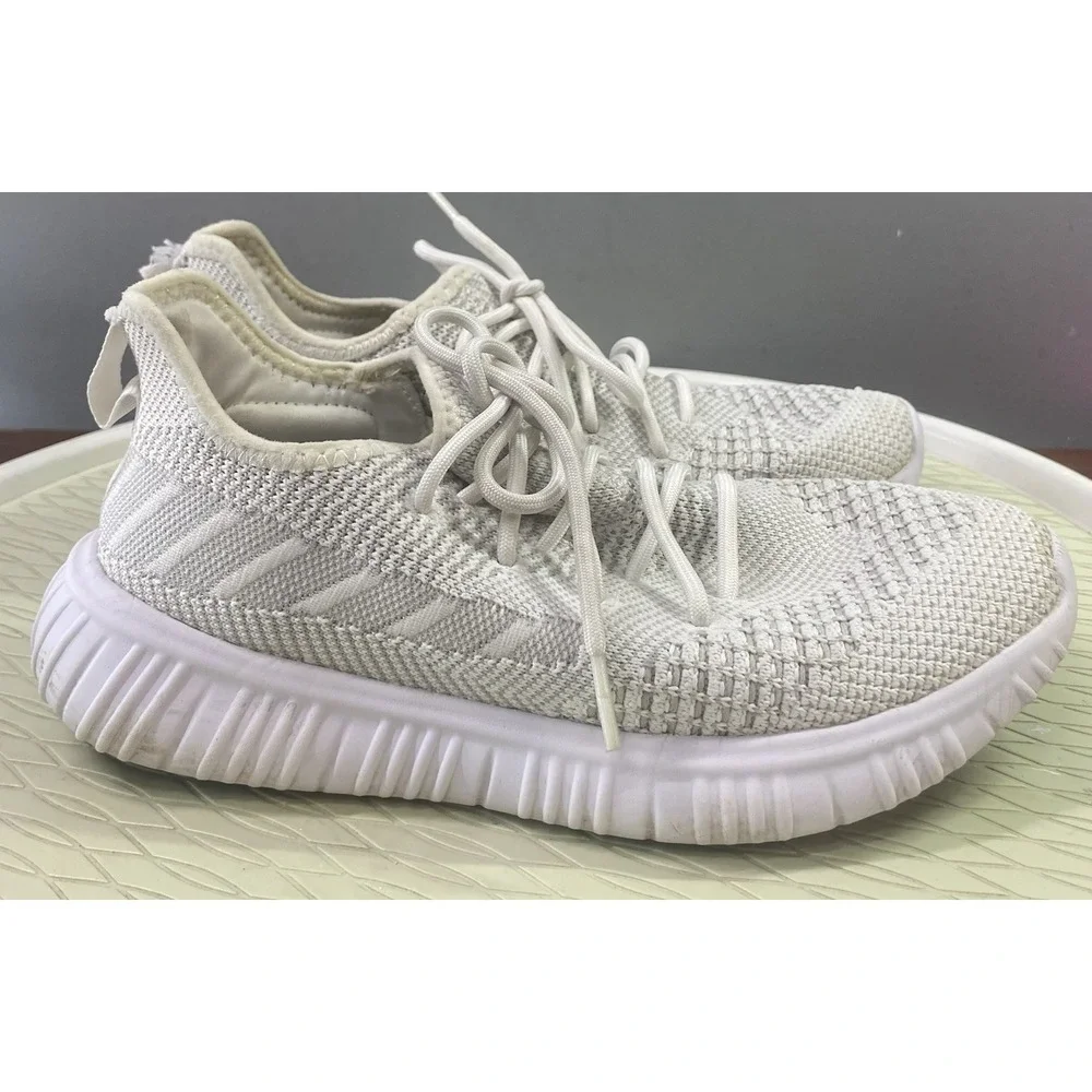 AVIA Womens Slip-on Memory‎ Foam White Sneakers Athletic Shoes 7.5 WIDE